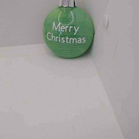 Handmade Green Ornament Merry Christmas Decorations Plastic Bulb - Picture 5 of 7